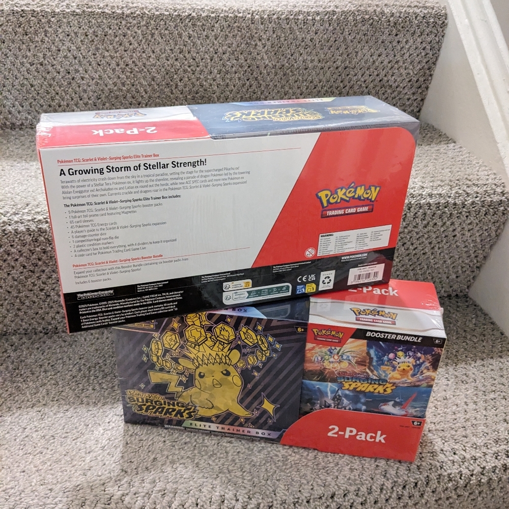 2x ⚡ Pokemon Surging Sparks ⚡ Elite Trainer Box ⚡ NEW Factory sealed ETB ⚡Costco - Picture 2 of 7